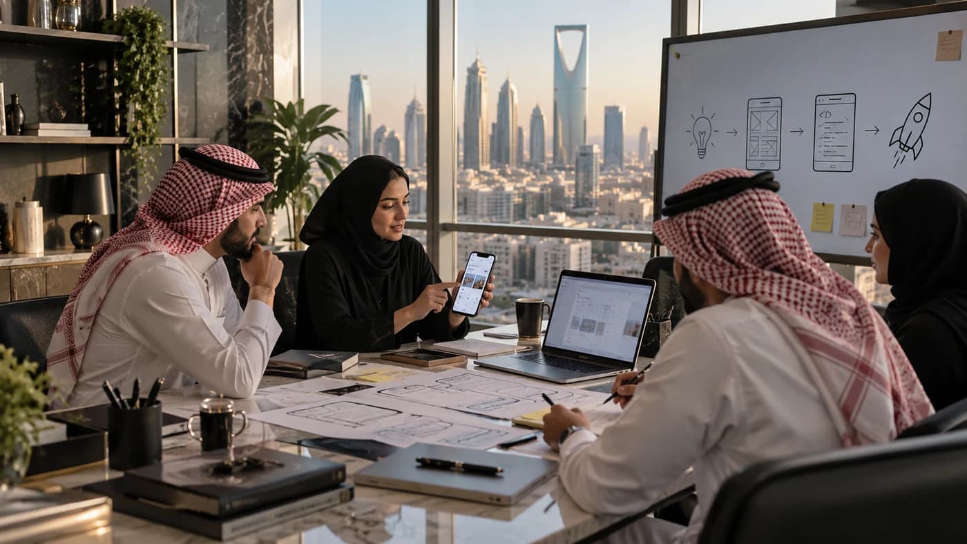 اجتماع لاختيار شركة تطوير برمجيات في مصر